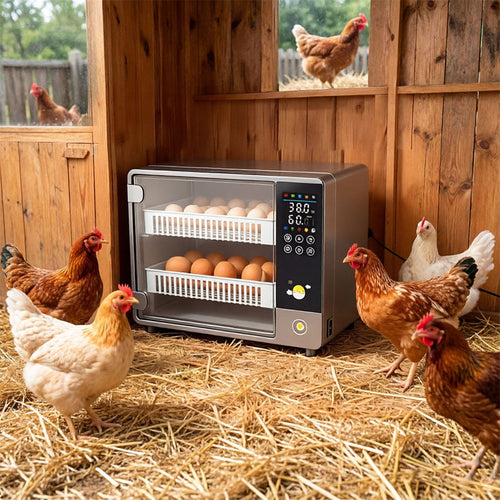 24 Egg Incubator Automatic Turner, Digital Hatchery Machine for Chicken Duck Quail, Touch Control Poultry Equipment