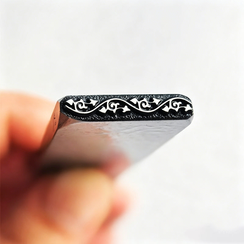 Delicate Lace Edge Metal Stamp | Jewelry Maker’s Hole Punch for Custom Ring & Bracelet Marking | Romantic Floral Texture Tool