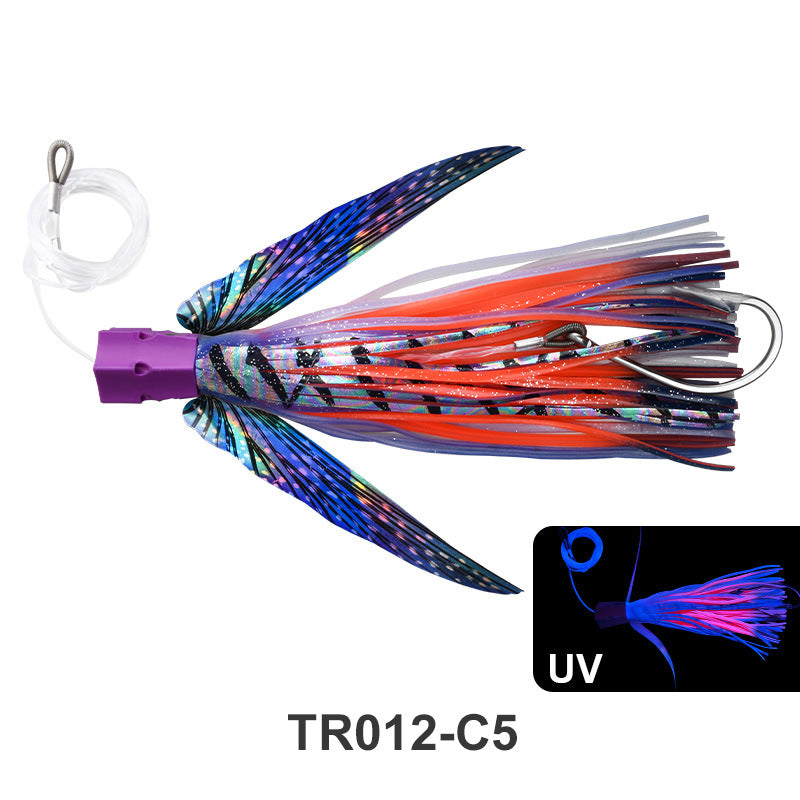 Squid Shape Trolling Lure – 225mm 77g Large Soft Fishing Bait, Deep Sea Boat Trolling Jig for Tuna & Pelagic Species