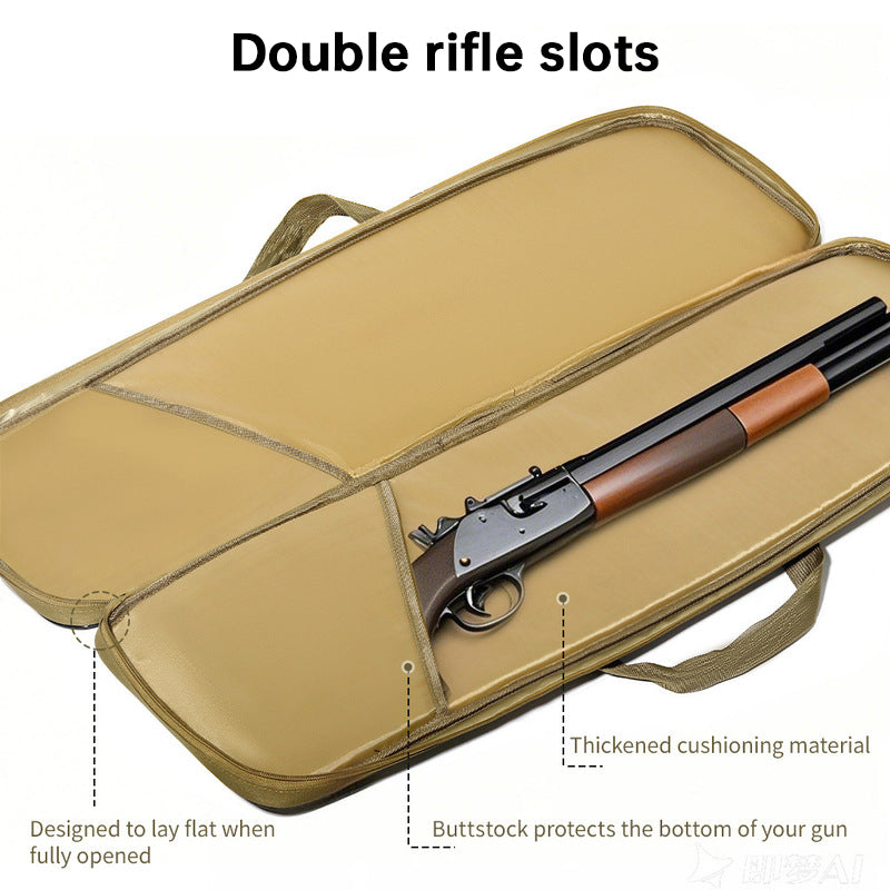 120cm & 90cm Tactical Rifle Bag, Durable Gun Case for Hunting & Shooting – Rifle/Shotgun Backpack with Pistol Holster