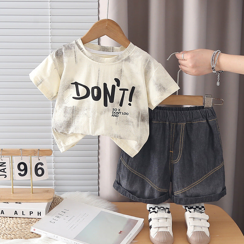 Baby summer short sleeved two-piece set