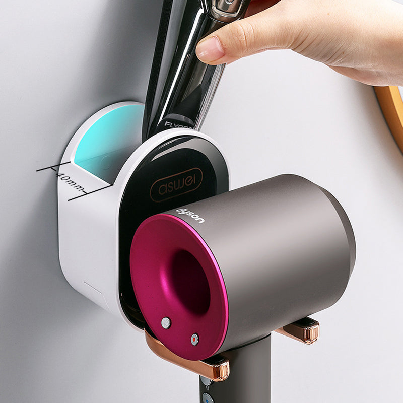 Perforated Wall Mounted Bathroom Hair Dryer Rack