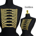 Gold Thread Chinese Knot Button, Trapezoid Frog Closure for Dancewear & Oriental Dress