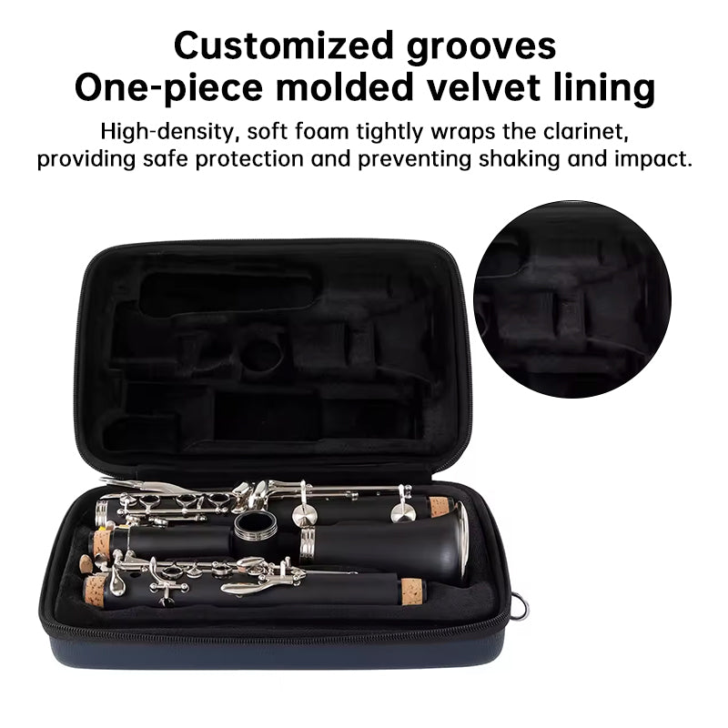 Lightweight Clarinet Case Bag, Waterproof Single Shoulder Backpack, Clarinet Accessories Pouch, ~0.5kg