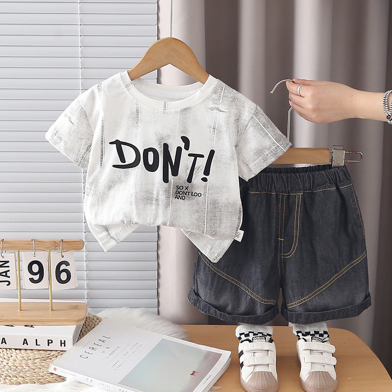 Baby summer short sleeved two-piece set