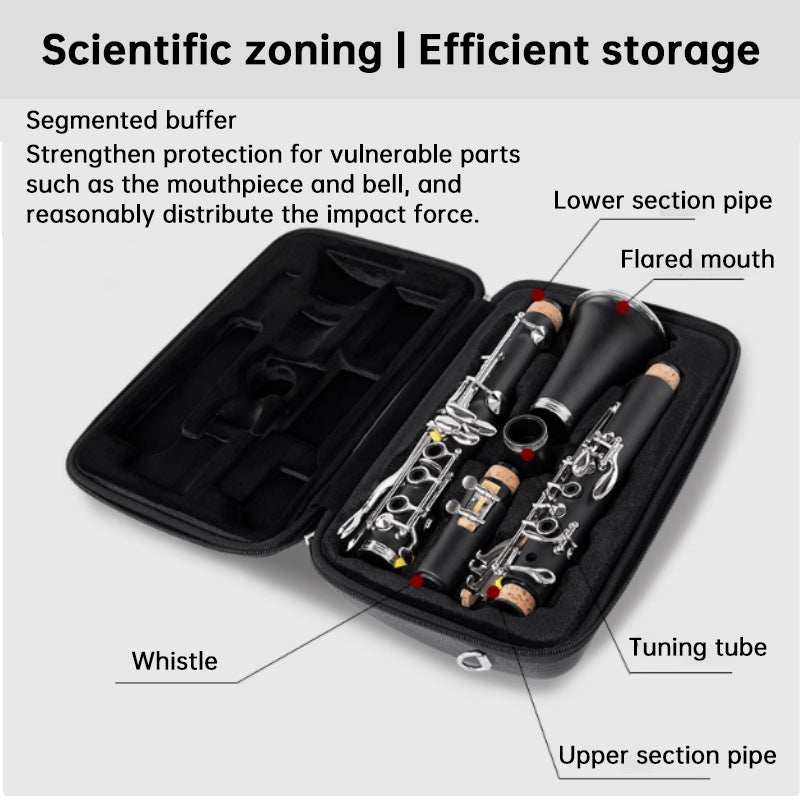 Lightweight Clarinet Case Bag, Waterproof Single Shoulder Backpack, Clarinet Accessories Pouch, ~0.5kg