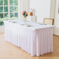 Stretch Spandex Table Cloth Rectangular, Fitted Table Cover for Weddings Parties Banquets Hotel Event Decoration