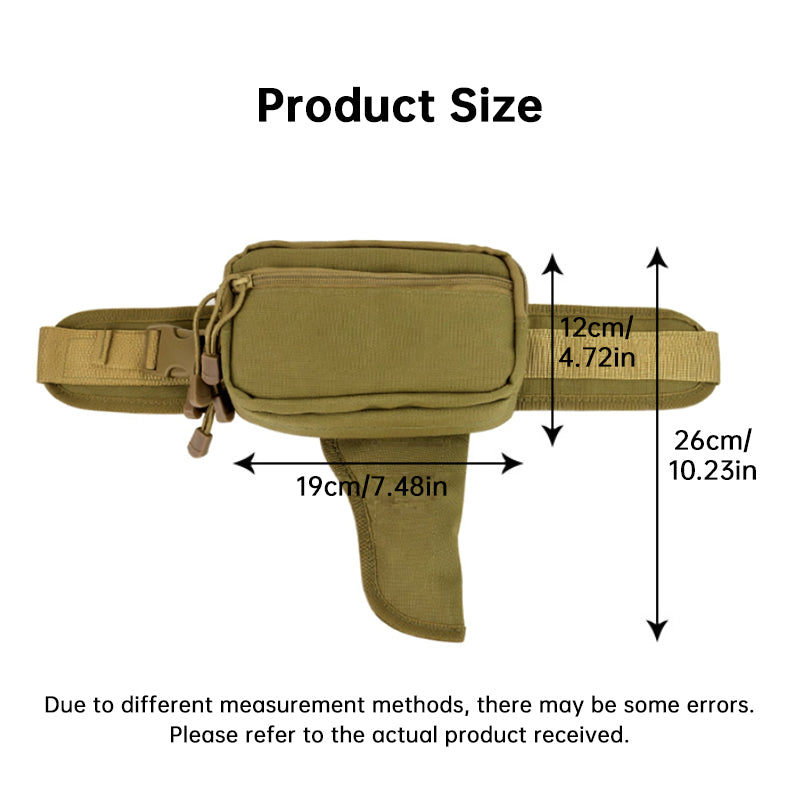 Tactical Gun Holster Waist Pack for Glock & 1911 – EDC Concealed Pistol Belt Pouch for 9mm, Hunting & CS Airsoft Gear