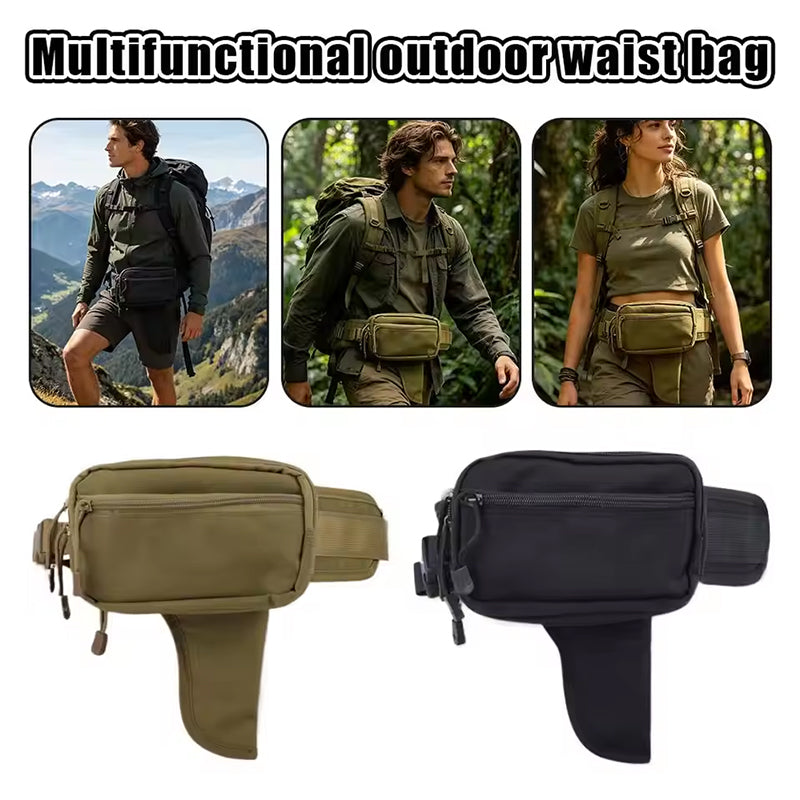 Tactical Gun Holster Waist Pack for Glock & 1911 – EDC Concealed Pistol Belt Pouch for 9mm, Hunting & CS Airsoft Gear