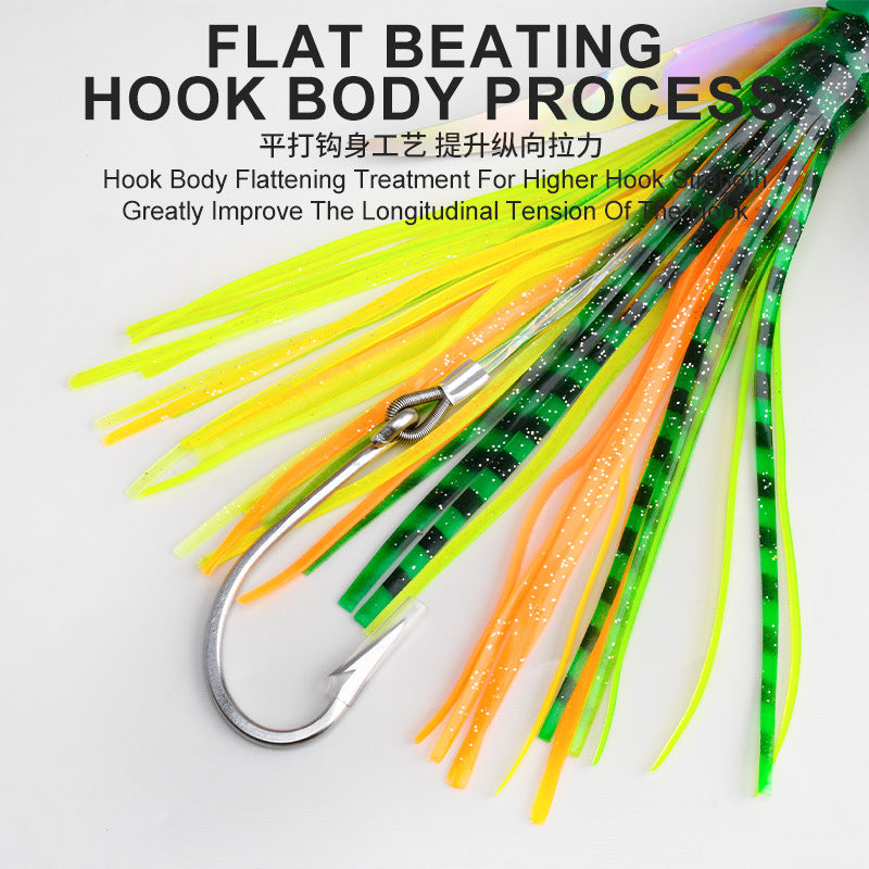 Squid Shape Trolling Lure – 225mm 77g Large Soft Fishing Bait, Deep Sea Boat Trolling Jig for Tuna & Pelagic Species