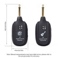 A8 UHF Wireless Guitar System, Rechargeable Transmitter & Receiver, 20Hz-20kHz Full Frequency, USB Charging for Guitar, Violin,