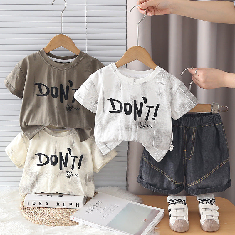 Baby summer short sleeved two-piece set